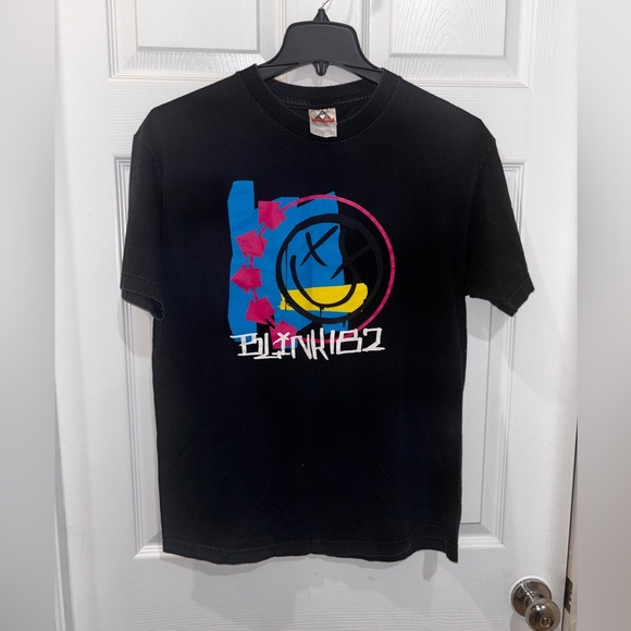 Y2K Blink 182 Mens L Self Titled Punk Music Concert Tour Album Black T Shirt Vtg - Picture 2 of 9